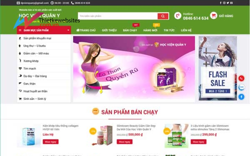 thiết kế website dược phẩm