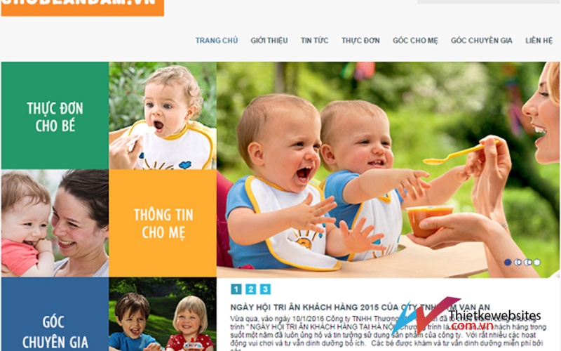Thiết kế website mẹ và bé đẹp mắt, thu hút nhiều khách hàng